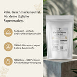 L-Glutamin - 3 Monate Vorrat - 500g Pulver