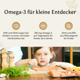 Omega-3 Gummies für Kinder mit DHA und EPA aus Mikroalgenöl und 250 mg Omega-3 pro Tagesdosis